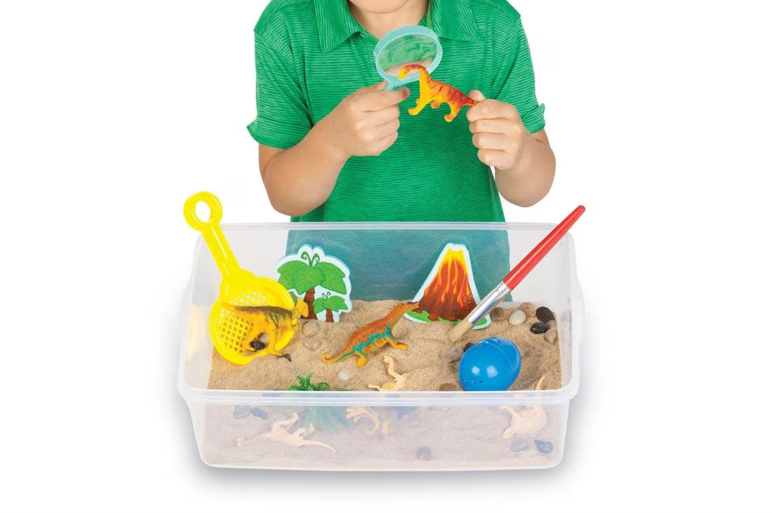 Sensory Bin Dinosaur Dig