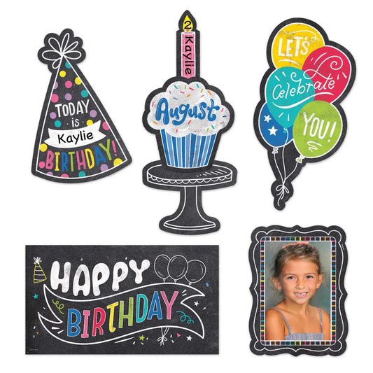 Chalk It Up ! Happy BIrthay Mini Bulletin Board | 53 pcs