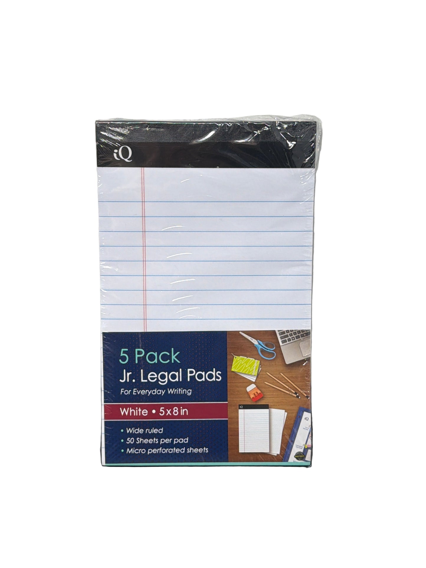 WHITE 5X8 LEGAL PAD PQT.5