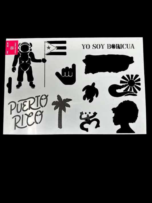 PURTO RICO PROUD STENCIL