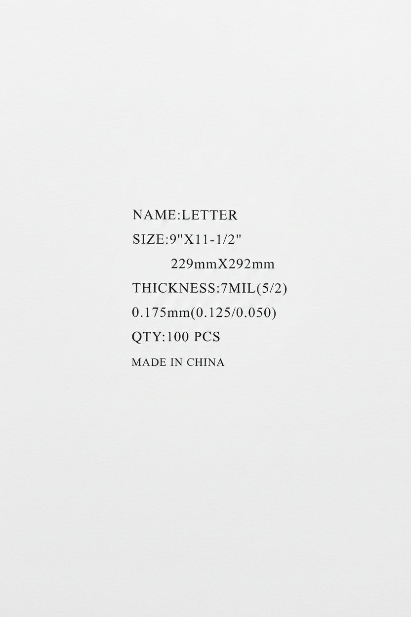 Laminating Pouch 7ml 9x11-1/2 100pc