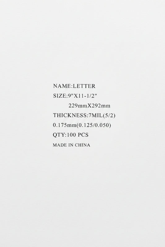 Laminating Pouch 7ml 9x11-1/2 100pc