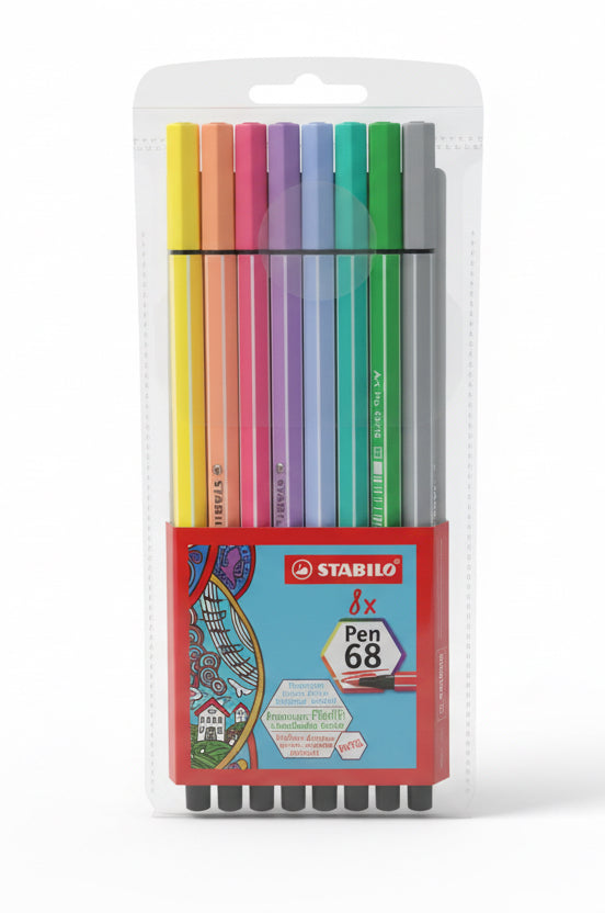 Pen68 en estuche con 8 colores