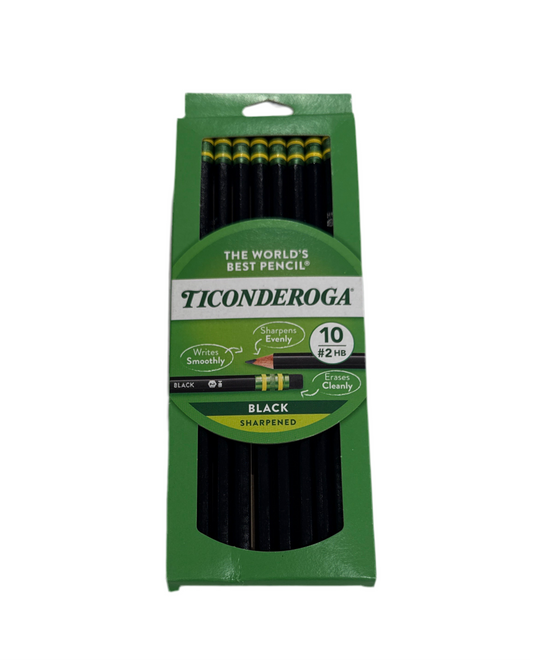 LAPIZ TICONDEROGA #2 BLACK PQT.10