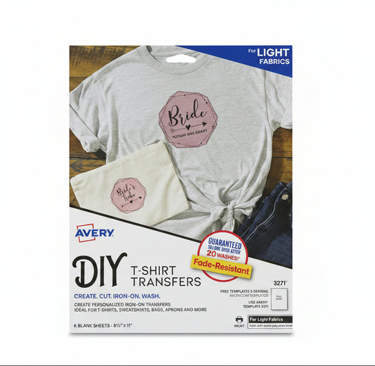 T-SHIRT TRANSFERS MATTE 8-1/2" X 11" PQ.6