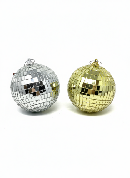 BALL MIRROR GLASS 1PC 10CM 3 COLORS