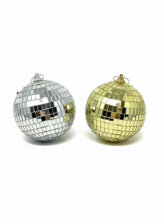 BALL MIRROR GLASS 1PC 10CM 3 COLORS