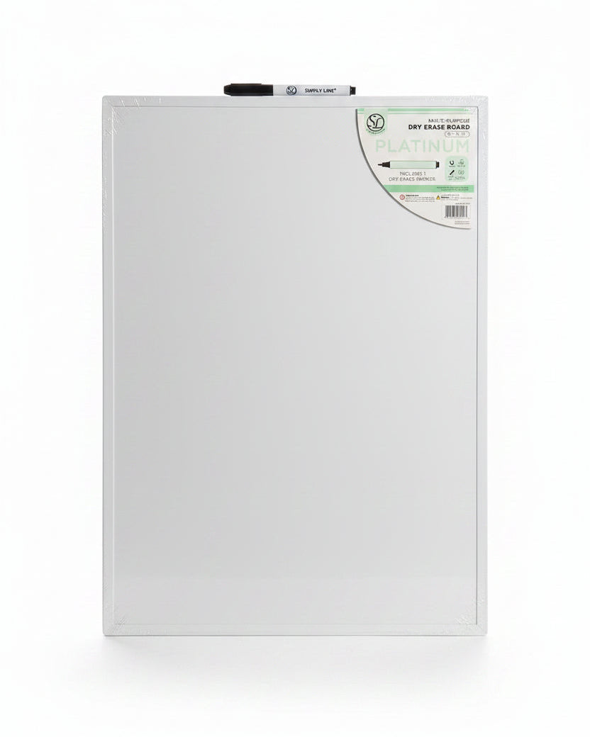 BLANK 14x17 DRY ERASE BOARD W/ MARKER WHITE