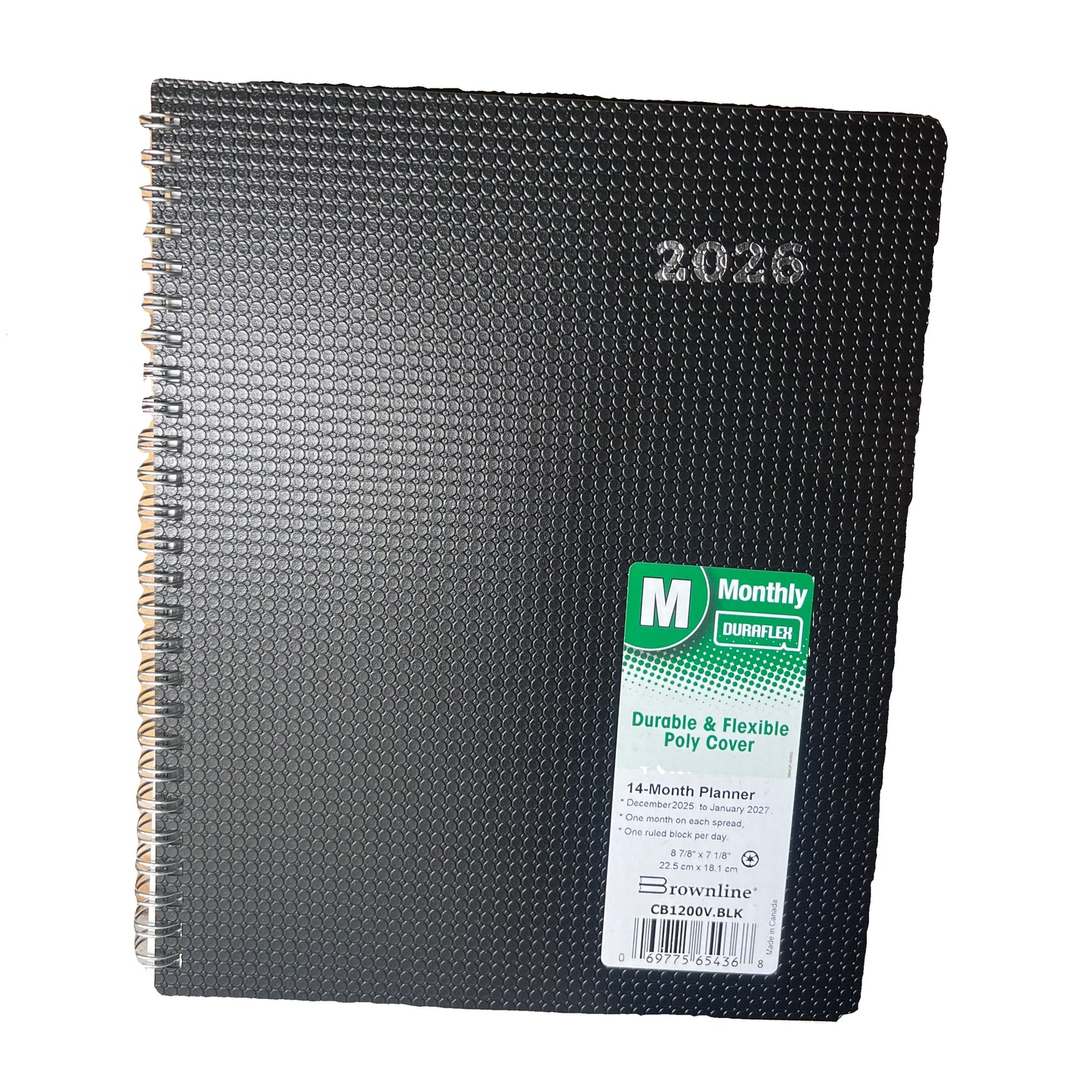 MONTLY PLANNER MEDIUM BLACK