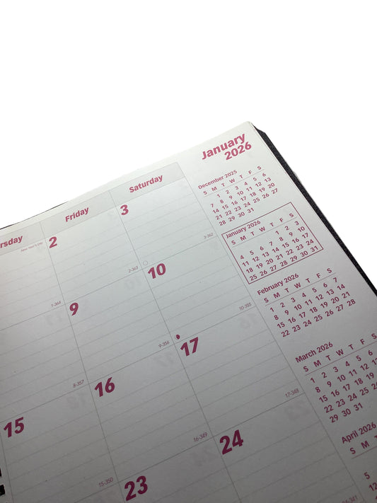 MONTLY PLANNER LARGE BLACK