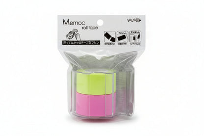 Memoc Roll Tape | Self- Stick paper Notes| Yellow / Pink