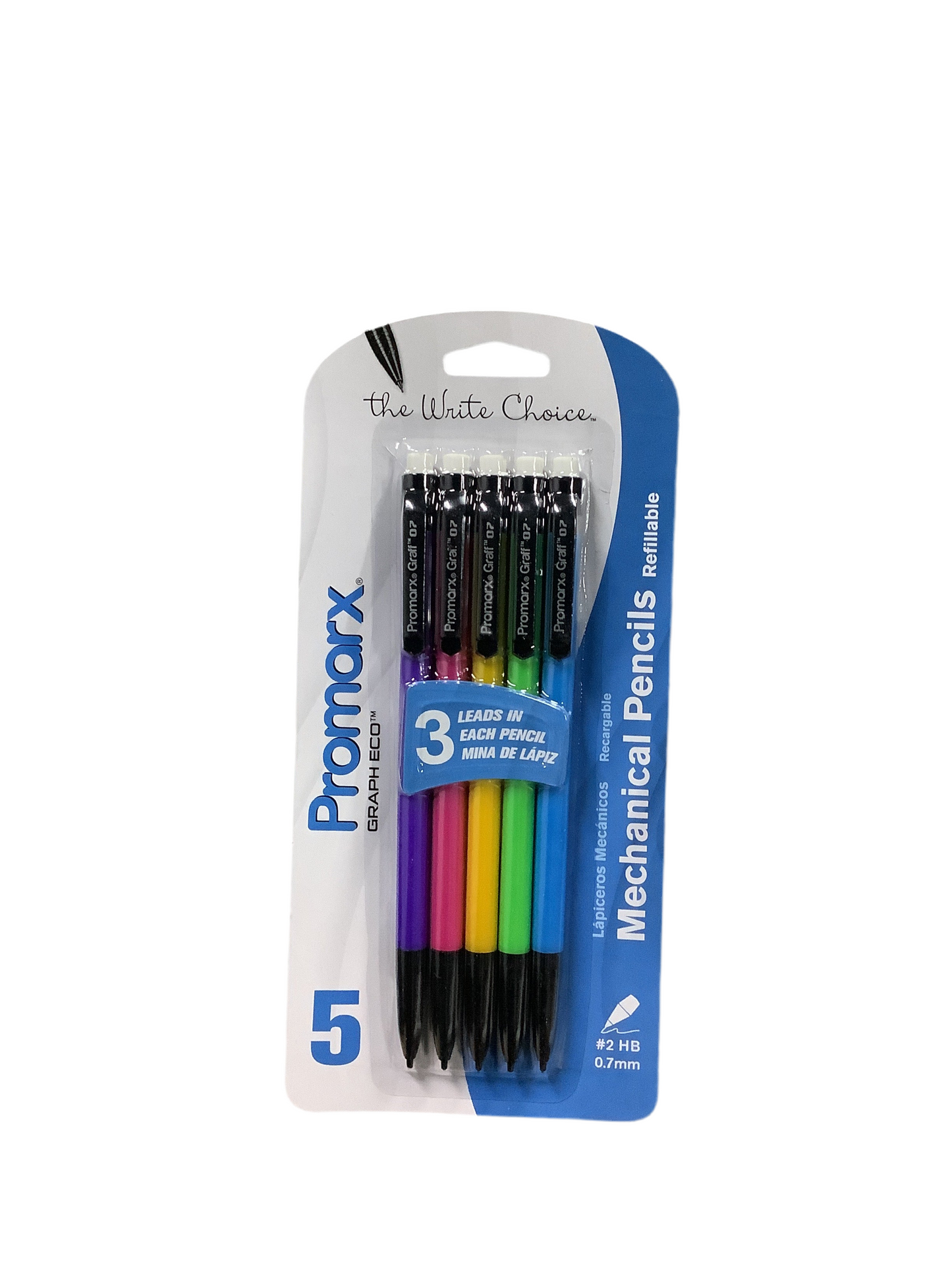 GRAFF ECO MECH. PENCIL .7 ASST PQT.5