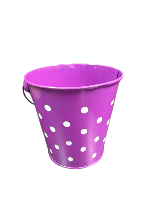 Purple Polka Dots Bucket