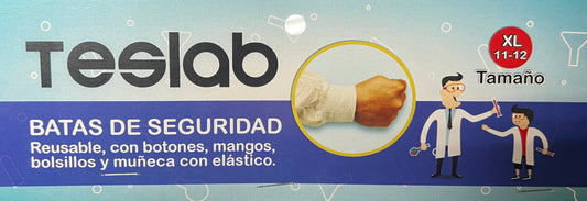 BATA DE LABORATORIO-MANGA LARGA-MUñEQUERA ELASTICA