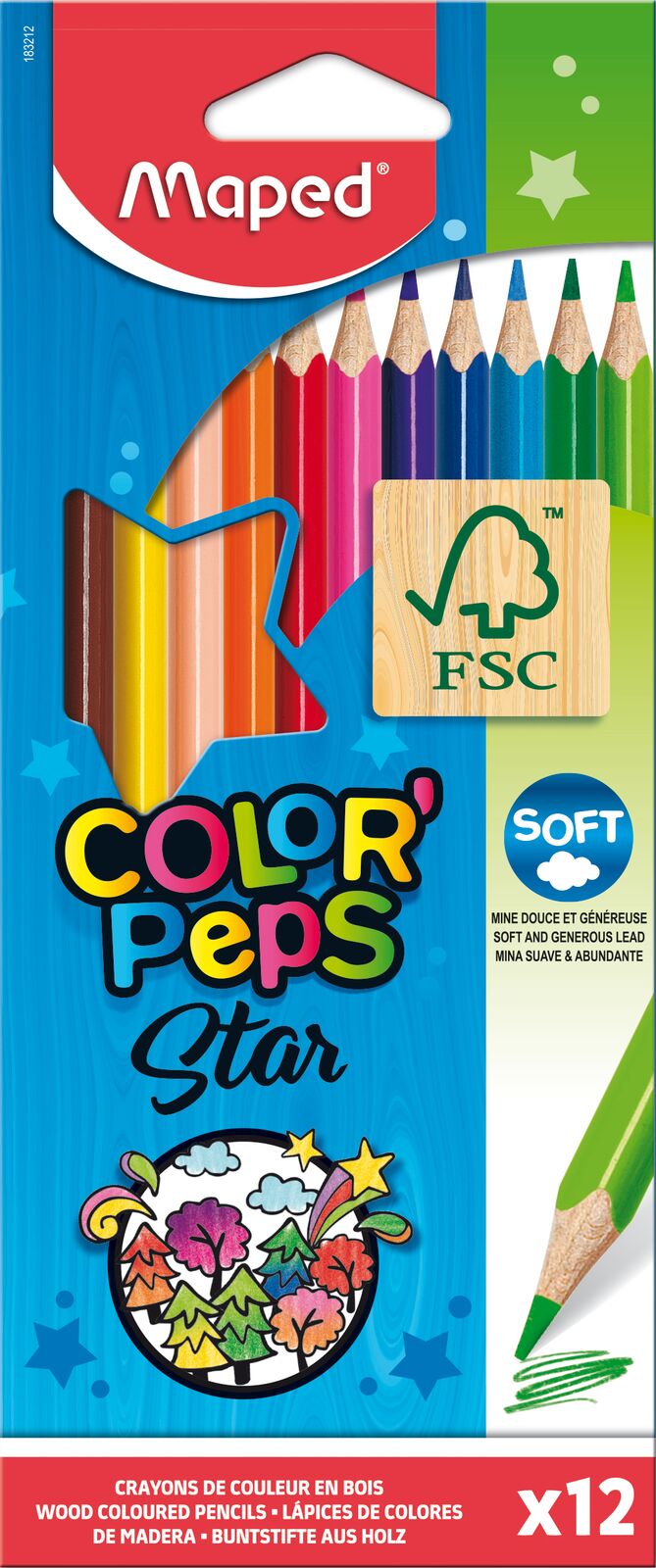 Lápiz Colorear Largo Triangular PQT.12