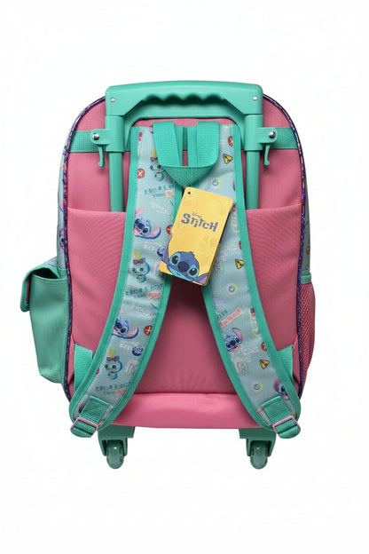 MOCHILA PRIMARIA CON RUEDAS INFANTIL FEMENINO DISNEY FRANQUICIA STITCH
