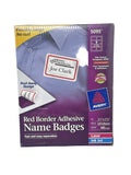 AV Name Badge Label Red