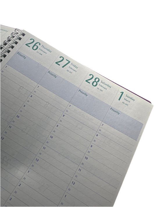 Weekly Time Manager Duraflex Purple