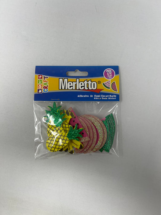Formas Foami Frutas Glitter