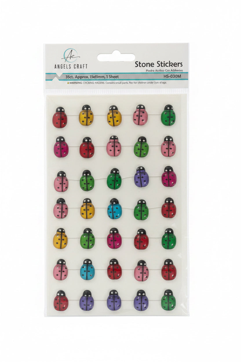Stone Sticker Lady Bug Mixed 35ct - JA Riollano