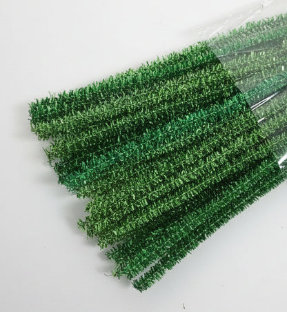 Green Glitter Chenille | 30 pcs