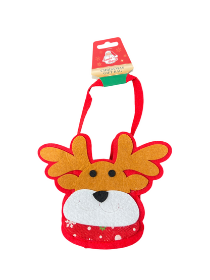 FELT BAG REINDEER/GIFT BOX SANTA