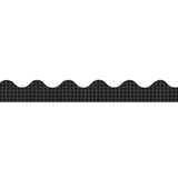 BORDER SCALLOPED SIMPLY SASSY BLACK GRID