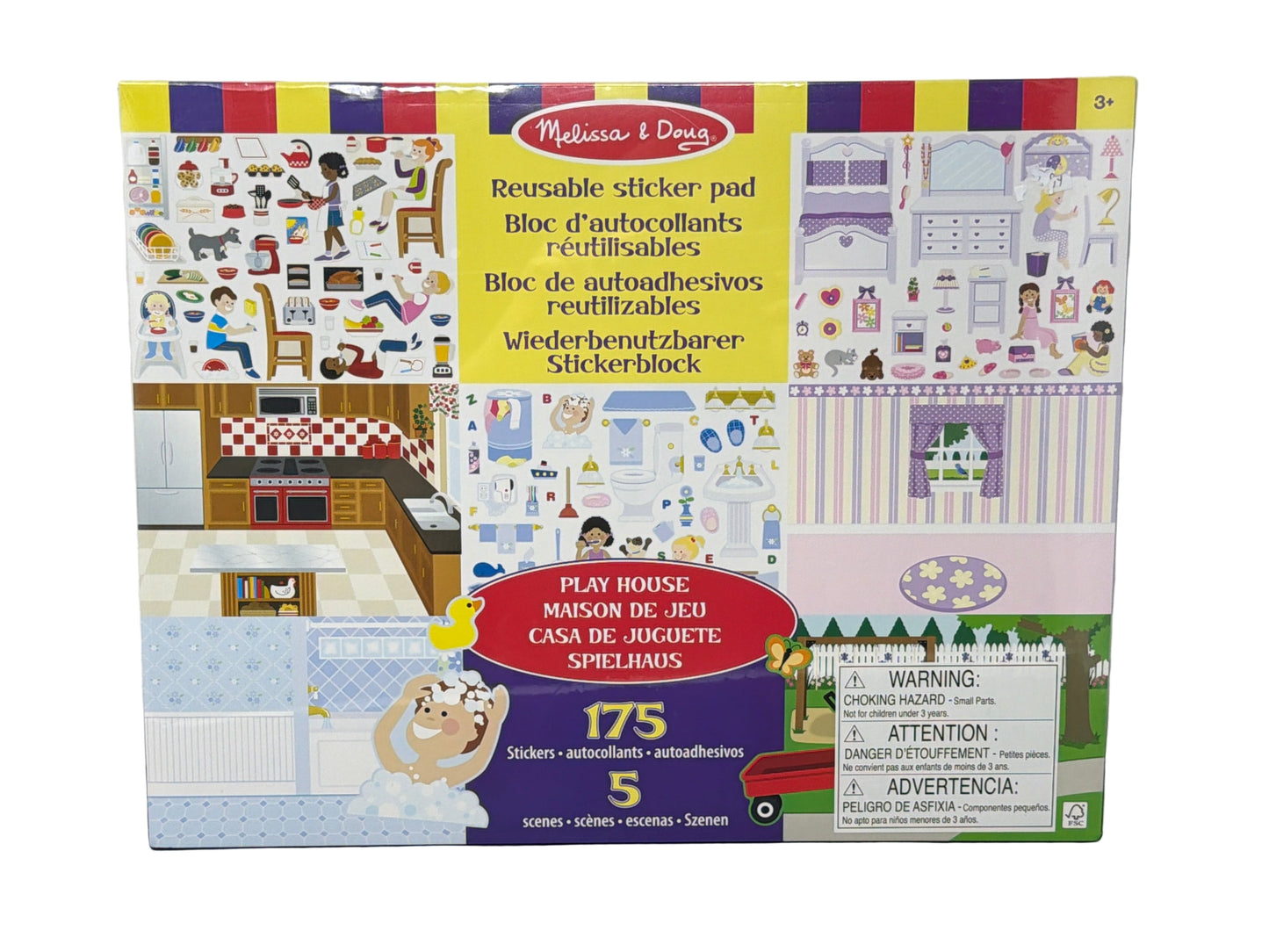 REUSABLE STICKER PAD - PLAY HOUSE