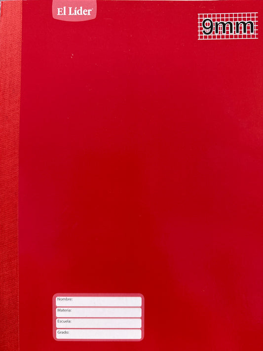 Libreta Cosida Subject Red Quadriculada 9mm