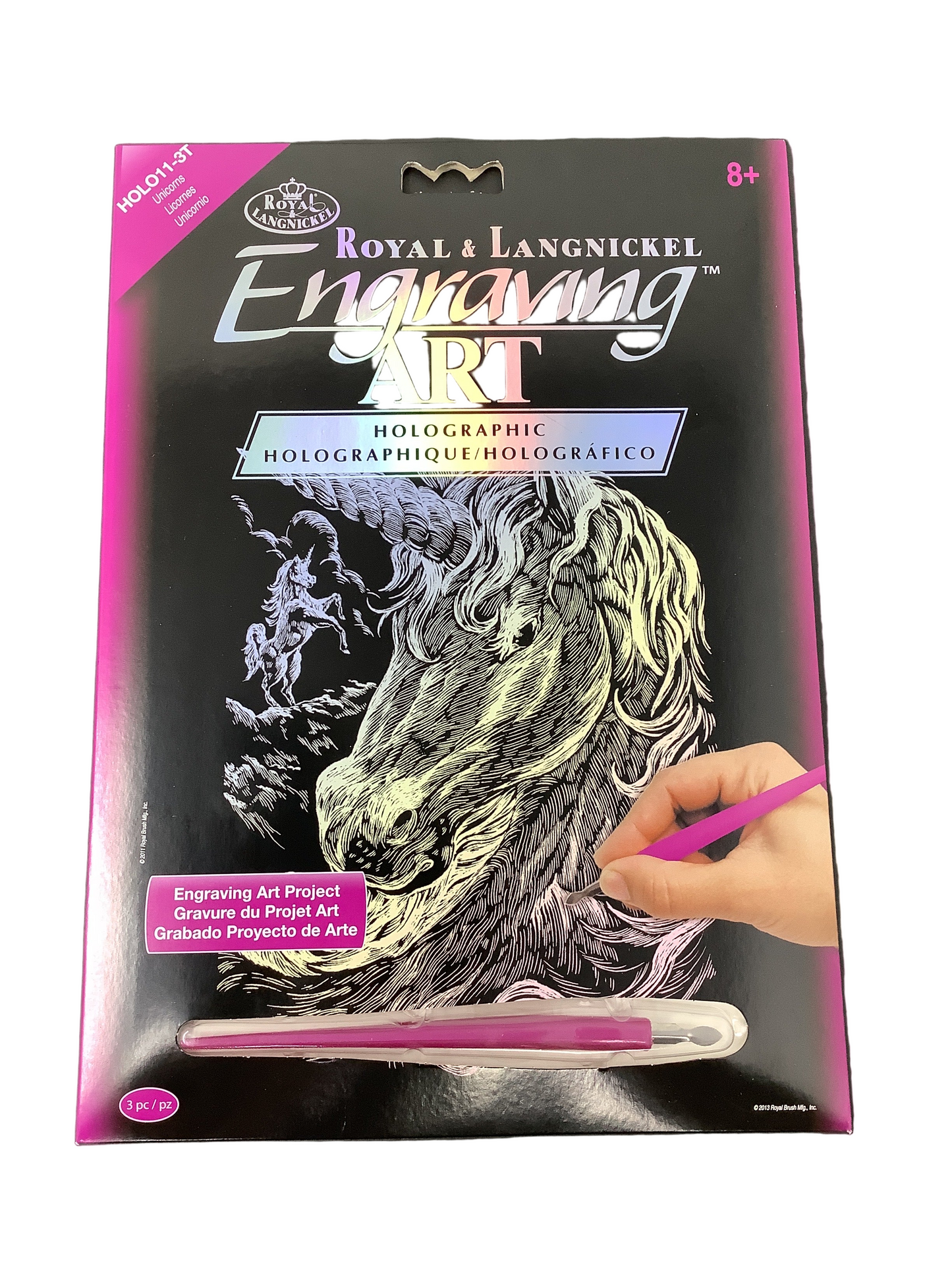 Engraving Art Holographic Unicorn
