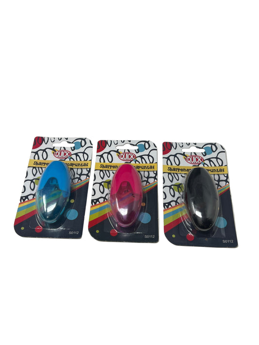 SHARPENER W/PLASTIC SCRAP CATCHER ASST COLOR