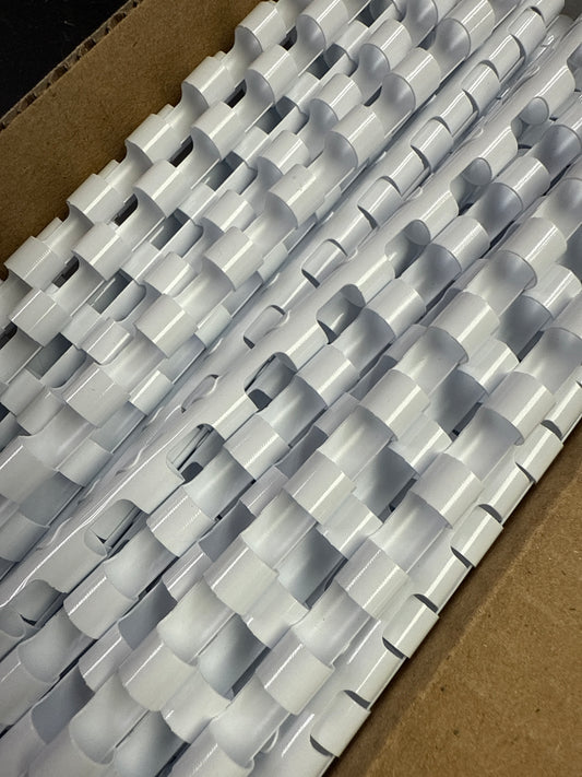 PLASTIC BINDING COMBS 1/4" (6MM) WHITE