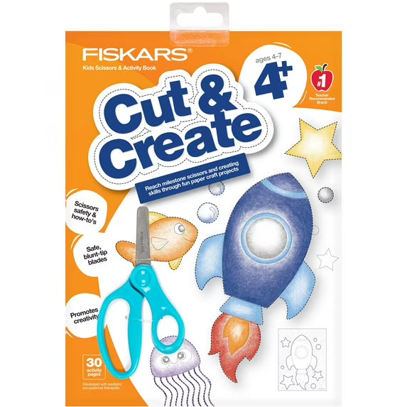 Blunt-tip Kids Scissors (5 in.) & Activity Book (Age 4+)