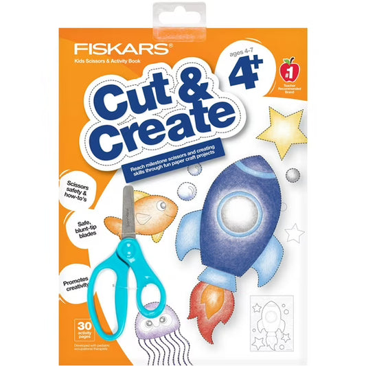 Blunt-tip Kids Scissors (5 in.) & Activity Book (Age 4+)