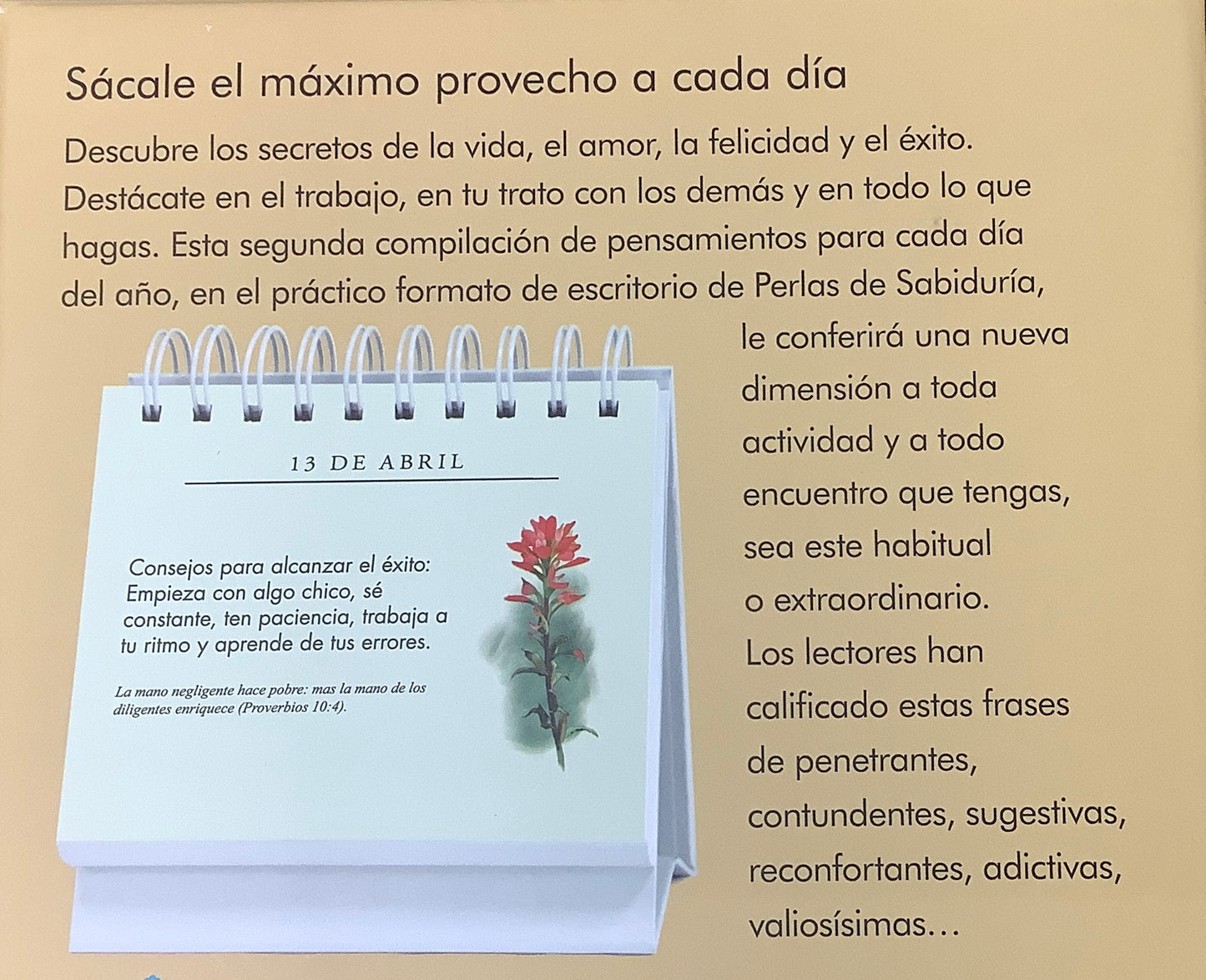 Calendario Escritorio Argollado 2026 | Crema
