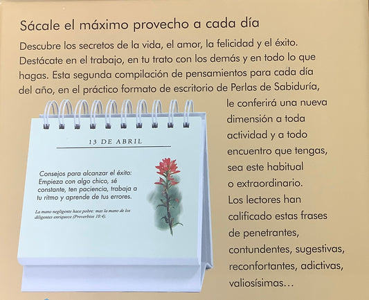 Calendario Escritorio Argollado 2026 | Crema