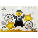 Graduation Ballon Set | 5pc | 41-18in | 04.14-45.72cm