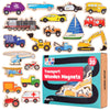 WOODEN MAGNETS TRANSPORT SET OF 20PCS