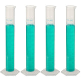 4-pack PP Graduated Cylinders, 10-100mL