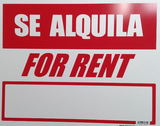 ROTULO SE ALQUILA/FOR RENT