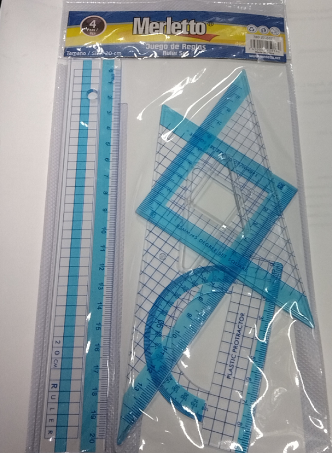 JUEGO DE REGLAS 4PCS