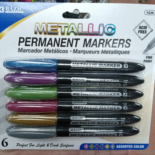METALLIC MARKER 6 PACK