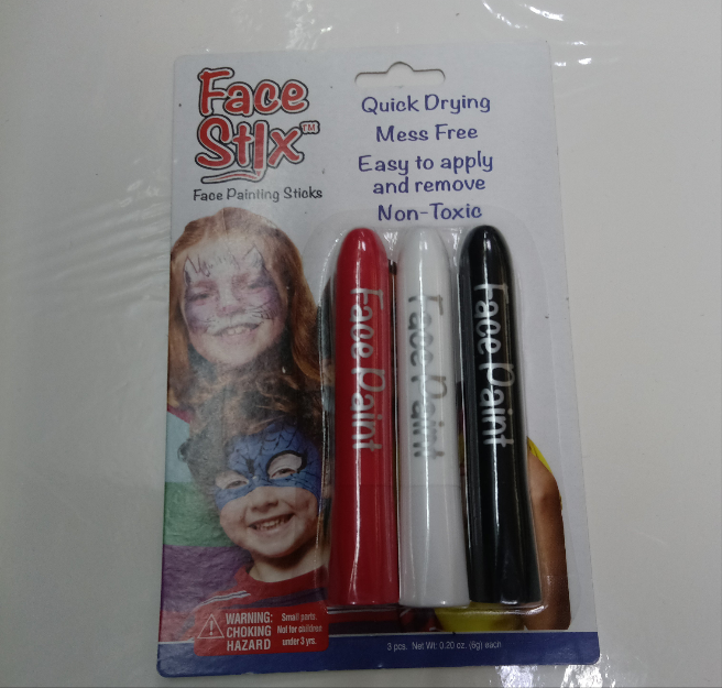 FACE PAINT STIX 3 ASST COLORS