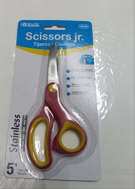 SCISSORS SOFT GRIP BLUNT TIP STAINLESS STEEL 5"