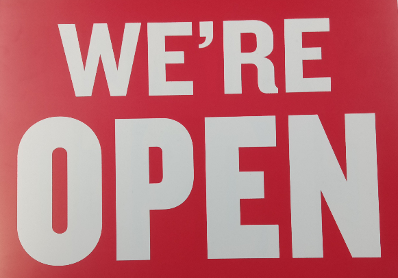 We're Open/Close Sign 12x16" - JA Riollano