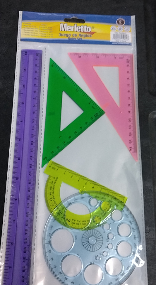 JUEGO DE REGLAS 5 PCS