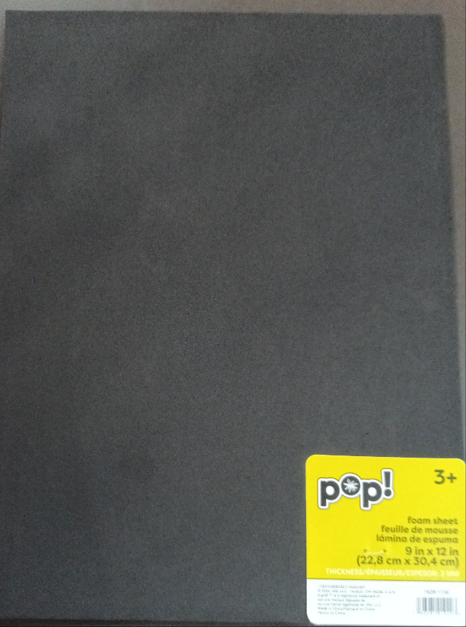 Black foam sheet 9x12