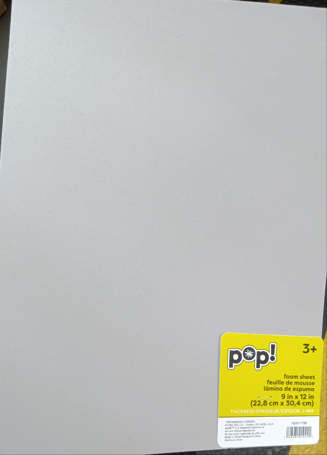 Gray foam sheet 9x12 2mm