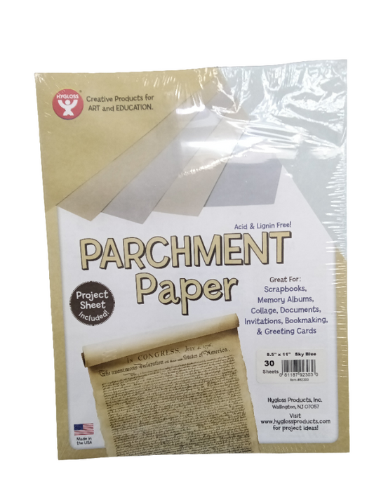 PARCHMENT PAPER SKY BLUE 8.5X11'' 30 SHEETS