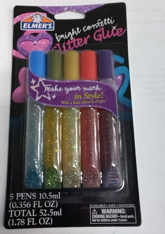 PENS BRINGT CONFETTI GLITTER GLUE PQT 5